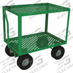 APPROVED VENDOR Wagon Truck: 1,000 lb Cap, 36 in L x 24 in W x 11 3/8 in H Deck, T-Shaped, Green (MPN GT5WT-2436-2-10SPN-83T). Key specifications — Brand: APPROVED VENDOR; Color: Green.