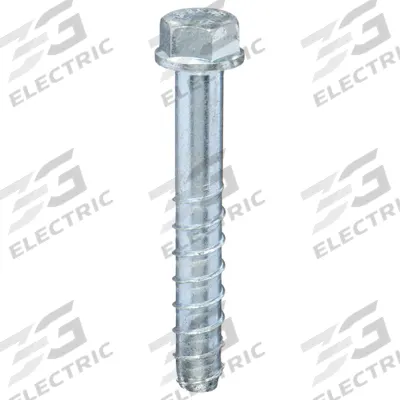 APPROVED VENDOR Screw Anchor: 6 1/4 in Overall Lg, 3/4 in Dia, Steel, External Hex, Hex - Heavy-Duty Hex-Head Screw Anchors