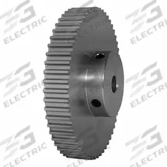 DAYTON Timing Pulley: Curvilinear, Fixed, For HTD Timing Belt Section, For 9 mm Belt Wd, 56 Teeth (MPN 56-5M09-6A5). Key specifications — Brand: DAYTON; Finish: Clear Anodized; For Belt Series: Powerhouse®.