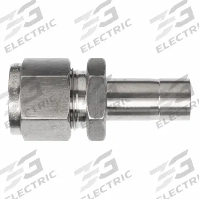 BRENNAN INDUSTRIES Compression Fitting Straight: 1/4 in OD x 1/4 in OD Fitting Size - Clean & Bagged Single-Ferrule Stainless Steel Fittings