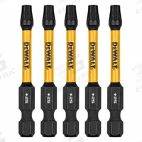 DEWALT Power Bit: Power Bit, T25 Bit Size, Torx® Head, T25 Bit Industry Size, Std, Hex, Impact, 5 PK (MPN DWAF2TX25IR5). Key specifications — attr1119738: Hex; attr1119740: Standard; attr1119734: S2 Steel; attr1119737: Power Bit; attr1119741: DEWALT.