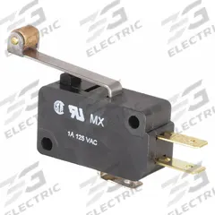 HONEYWELL Miniature Snap Action Switch: Roller Lever Actuator, 1NO/1NC, Quick Connect (MPN V7-7D17D8-207). Key specifications — AC Contact Rating: 1 A @ 125 V; Electrical Connection: Quick Connect; Series: V7; Brand: HONEYWELL.