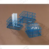 Tube Rack: 4 1/4 in Overall Wd, 2 1/2 in Overall Ht, 4 1/2 in Overall Lg, Steel, Blue, (36) Places (MPN F18788-1301). Key specifications — Material: Steel; Mounting Location: Benchtop; Color: Blue; Product Type: Test Tube Rack; Total Holding Capacity: (36) Places; Brand: SP SCIENCEWARE.