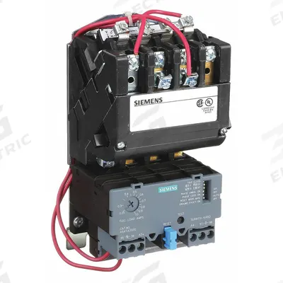 Siemens Magnetic Motor Starter: Non-Reversing, 3 Poles, NEMA Size 00, 9 A - Non-Reversing Starters with Electronic Overloads