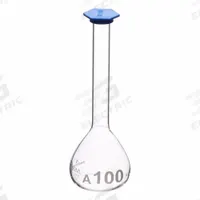QORPAK Volumetric Flasks: 100 mL, Gray, Round, A, Includes Closure, 2.5 in Overall Ht (MPN 278384). Key specifications — Shape: Round; Body Color: Gray; Brand: QORPAK; USP Specification: Type I.