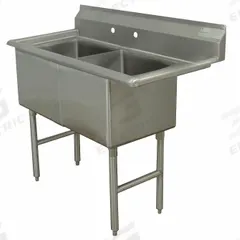 ADVANCE TABCO Scullery Sink: 2 Bowls, 43 in Overall Ht, 53 in Overall Lg, 29 1/2 in Overall Wd (MPN FC-2-2424-X). Key specifications — Brand: ADVANCE TABCO.
