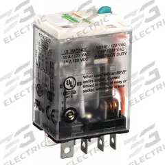 SCHNEIDER General Purpose Relay: Socket Mounted, 15 A Current Rating, 12V DC, DPDT, 8 Pins/Terminals (MPN RPM22JD). Key specifications — Brand: SCHNEIDER; Base Type: Square; Mounting Style: Plug-In; Pin Shape: Flat; Electrical Connection: Quick-Connect; Manufacturer Part Number: RPM22JD; Series: Harmony™ RPM Series.