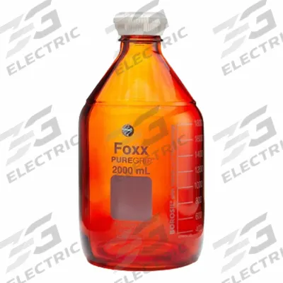 APPROVED VENDOR Narrow Mouth Round Glass Bottles - Safety Coated: 2 L, GL45, Amber - Safety Coated Wide Mouth Round Glass Lab Bottles