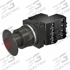 SIEMENS Mushroom Head Push Button: Illuminated, Mushroom Head Profile, Metallic, 30 mm, 2NC (MPN 52BP2G2GB). Key specifications — Brand: SIEMENS; Action: Maintained; Series: Class 52; Terminal Connection: Pressure Plate; Push Button Material Type: Metallic.