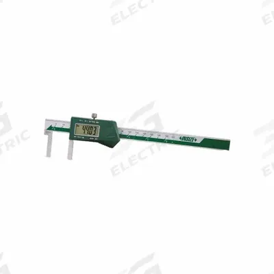 INSIZE Digital Caliper: 40 mm to 500 mm, Cabled, +/-0.0030in/+/-0.07mm Accuracy - Digital Calipers for Inside Groove & RTJ Groove Diameters