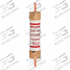 MERSEN Fuse: Class K5, OTS Series, Fast-Acting, 10 A, 600 V AC, 300 V DC, Non-Indicating (MPN OTS100). Key specifications — Series: OTS; Brand: MERSEN; Manufacturer Part Number: OTS100.