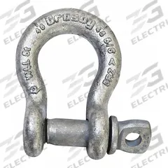 CROSBY Anchor Shackle: Anchor Shackle, 42,000 lb Working Load Limit, 2 1/4 in Wd Between Eyes (MPN G-209A). Key specifications — Body Color: Silver; Brand: CROSBY.