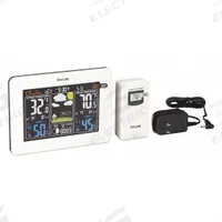 TAYLOR Wireless Thermometer: 20%to 95% Humidity Range, Outdoor Humidity/Outdoor Temp, Wireless (MPN 1736). Key specifications — Primary Scale: Outdoor Humidity/Outdoor Temperature; Secondary Scale: Date/Day/Indoor Temperature/Indoor Humidity/Time; Display Type: Digital; Brand: TAYLOR.