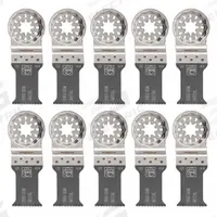 FEIN Oscillating Tool Blade: 1 1/8 in Blade Wd, 3 13/16 in Overall Lg, Bi-Metal, 10 Pieces, 10 PK (MPN 63502157290). Key specifications — attr1097473: Sheet Metal; attr1097476: FEIN; attr1097456: Plunge Cutting.
