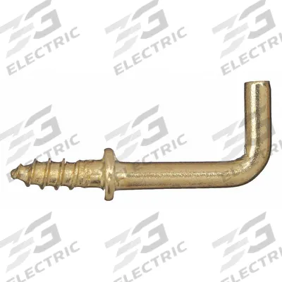 APPROVED VENDOR Shoulder Hook: Screw-In, 1 Points per Hook, Brass, 1/2 in Projection - Screw-In Utility Hooks