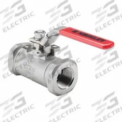 KECKLEY Manual Two-Way Ball Valve: 1/4 in, 316 Stainless Steel, Straight, FNPT x FNPT, One-Piece (MPN BVS3THFSSAGSL-025). Key specifications — Brand: KECKLEY; Handle: Locking Lever.