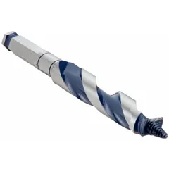 BOSCH Hybrid Drill Bit: 3/4 in Drill Bit Size, 7 1/2 in Overall Lg, Straight Shank, Carbon Steel (MPN NKST12). Key specifications — attr255259: Hybrid Ship and Spur Auger; attr255260: Carbon Steel; attr255261: PTFE; attr277197: BOSCH.