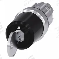 SIEMENS Keyed Selector Switch: 3 Position, 22 mm Panel Mounting Size, Series 3SU (MPN 3SU1050-5BL21-0AA0). Key specifications — Manufacturer Part Number: 3SU1050-5BL21-0AA0; Brand: SIEMENS; Switch Action: Maintained/Maintained/Maintained; Key Removal Position: Left.