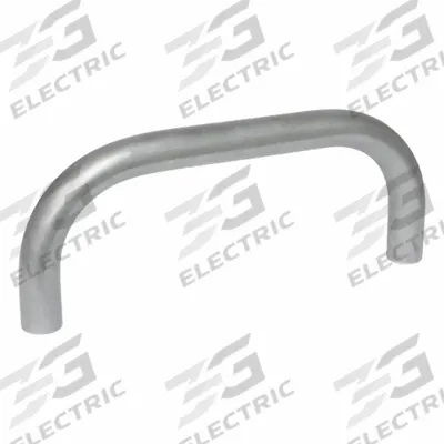 JW WINCO Pull Handle: Weld-On, Steel, Silver, 13.78 in Mounting Hole Center to Center - Load-Rated Weldable Tubular Pull Handles