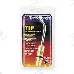 TURBOTORCH Hand Torch Tip: Swirl Flame, External Lighter, For Use With G-4/PLF-A5, 3/16 in (MPN 0386-0101). Key specifications — Compatible Torch Manufacturer Part Number: G-4; Tip Size: 3/16 in; Connection Type: Quick Connect; Manufacturer Part Number: 0386-0101; Brand: TURBOTORCH.