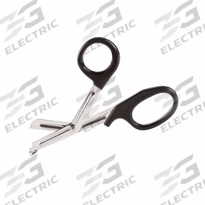 MABIS Medical Shears: Shear, Stainless Steel, Serrated, Plastic, 7 1/2 in Overall Lg - Trauma Shears