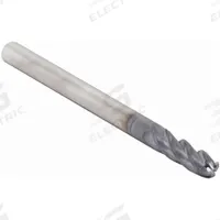 CLEVELAND Ball End Mill: Carbide, TiAlN Coated, 4 Flute, 1/4" Mill Dia, 1" LOC, 4" OAL (MPN C83537)
