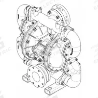 SANDPIPER Air Operated Double Diaphragm Pump: Cast Iron Body, 4 in, Flange Connection, 303 gpm (MPN SPB40FIIB0SS006AR1). Key specifications — Brand: SANDPIPER; Seat Material: SS; Check Valve Material: SS.