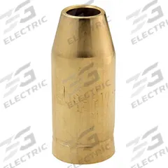 MILLER ELECTRIC Nozzle: FasTip, 1/2 in, Tapered, Brass (MPN 199610). Key specifications — Insulation Type: Insulator Sold Separately; Duty Rating: Standard Duty; For Contact Tip Series: FasTip; Manufacturer Part Number: 199610; Brand: MILLER ELECTRIC.