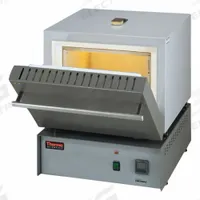 THERMO SCIENTIFIC Box Furnace: Gravity, 0.5 cu ft Capacity, 1,200°C Max Temp, 3,095 W Watt, 1 Doors (MPN F6010). Key specifications — Voltage: 240V; Brand: THERMO SCIENTIFIC; Temperature Accuracy Tolerance: +/-0.3°C @ 1000°C; Temperature Uniformity: +/-2.2°C @ 1000°C.