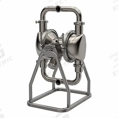 GRACO Pharmaceutical AODD Pump: Stainless Steel, 2 in, Tri-Clamp, 180 gpm - USP Class VI-Compliant Pharmaceutical-Grade AODD Pumps