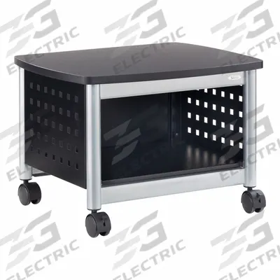 SAFCO Printer Stand: Black/Silver, 14 1/2 in Overall Ht, 20 1/4 in Overall Wd - Media Carts