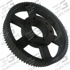 APPROVED VENDOR Timing Belt Pulley: Curvilinear, Bushed, For HTD Timing Belt Section, 112 Teeth (MPN QD112-14M-55). Key specifications — Brand: APPROVED VENDOR; Finish: Black Oxide; For Belt Series: PowerGrip® HTD®; For Bushing Size: F.
