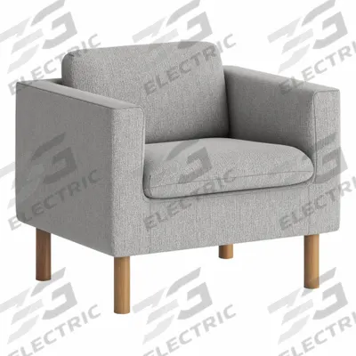HON Club Chair: Gray, Oak, 4 Casters/Glides, Removable Back Cushions, 33 in Overall Wd - Accent Chairs