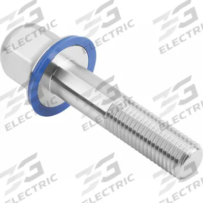 KIPP Hygienic Hex Head Bolt w/Washer: Stainless Steel, Partially Threaded, M8 - Crowned Hygienic Flanged Hex Head Bolts with Sealing Washer