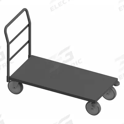 APPROVED VENDOR Platform Truck: 3,600 lb, 48 in L x 30 in W x 11 1/8 in H Deck, Solid - Platform Trucks with Corner Bumpers