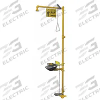 BRADLEY Shower with Eyewash: Floor Mnt, Uncovered, Stainless Steel Bowl, Galvanized Steel Pipe (MPN S19314AC). Key specifications — Brand: BRADLEY.