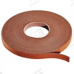 RIP-TIE Hook-and-Loop Cable Tie Roll: 15 ft Lg, 0.75 in Wd, 50 lb Tensile Strength, Brown (MPN W-15-MRL-BN). Key specifications — Color: Brown; Material: Polyethylene; Brand: RIP-TIE.