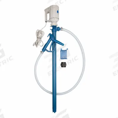 FINISH THOMPSON Electric Drum Pump: Pump with Hose & Nozzle, 4/5 hp HP, 115 V AC, 40 gpm - Centrifugal Electric Drum Pumps