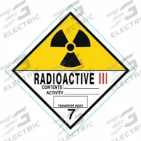APPROVED VENDOR DOT Container Label: Radioactive III, 4 in x 4 in, 4 in Label Ht, Paper, 500 PK (MPN 9LA19). Key specifications — Brand: APPROVED VENDOR; Message: Radioactive III.
