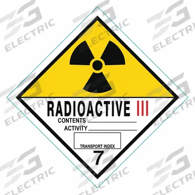APPROVED VENDOR Container Label: Radioactive III, 4 in x 4 in, 4 in Label Ht, Paper - Class 7: Radioactive