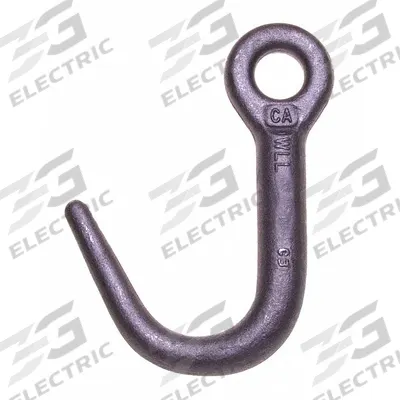 CAMPBELL J-Style Hook: 3/4 in Overall Wd, 3 29/32 in Overall Lg - Tow & Recovery Hooks