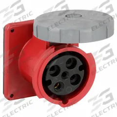 HUBBELL Pin and Sleeve Receptacle: Red, 480V AC, Three Phase, 60 A, 3 Pole, 4 Wire, IEC Grounding (MPN HBL460R7W). Key specifications — Brand: HUBBELL.