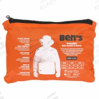 BEN'S Outdoor Head Net: Prevents Swarming Insects, Nylon Mesh, Orange, Fits Head Over, No Strap (MPN 0006-7221). Key specifications — Protects Against: Swarming Insects; Strap Type: No Strap; Fits Over: Head; Material: Nylon Mesh; Color: Orange; Brand: BEN'S.