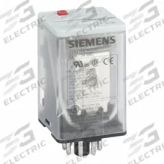 SIEMENS Plug-In Relay: Socket Mounted, 10 A Current Rating, 24V AC, DPDT, 8 Pins/Terminals, A Socket (MPN 3TX7112-1LC13). Key specifications — Brand: SIEMENS; Base Type: Octal; Mounting Style: Plug-In; Pin Shape: Round; Electrical Connection: 8-Pin Terminal; Manufacturer Part Number: 3TX7112-1LC13; Series: 3TX71 Series.