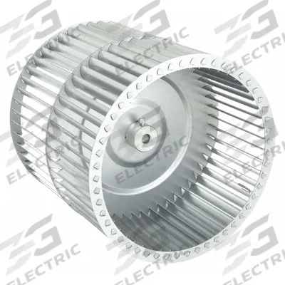 Dayton Blower Wheel: Forward-Curved, 10 3/4 in Dia, 10 3/8 in W, CW Hub End, Steel Wheel - Dual-Inlet Forward-Curved Blower Wheels