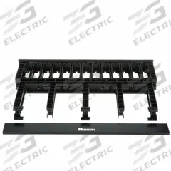 PANDUIT Horizontal Dual-Sided Manager: Horizontal, 1 U, Dual Side Sides, 13 1/8 in Overall Dp, Black (MPN NM1). Key specifications — Color: Black; Includes: Hardware Kit; Orientation: Horizontal; Brand: PANDUIT; Material: Plastic; Number of Sides: Dual Side; Product Type: Dual-Sided Manager.