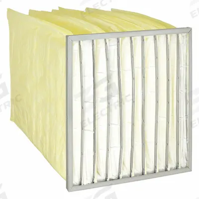 GRAINGER Pocket Air Filter: 24 in x 24 in x 30 in, MERV 14, Yellow, Synthetic - MERV 14 Pocket Air Filters