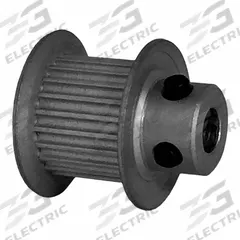 DAYTON Timing Pulley: Modified Curvilinear, Fixed, For GT Timing Belt Section, For 9 mm Belt Wd (MPN 22-2P09-6FA2). Key specifications — Brand: DAYTON; Finish: Clear Anodized; For Belt Series: Powerhouse®.