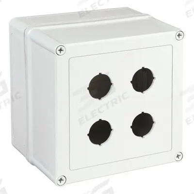 HOFFMAN Push Button Enclosure: 30mm, 4 Holes, Non-Metallic - Enclosures for 30mm Operators