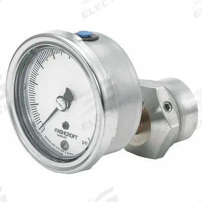 ASHCROFT Pressure Gauge with Diaphragm Seal: 0 psi to 200 psi, 1009/310-315, 2 1/2 in Dial - Dial Pressure Gauges with 316 SS Female-Threaded Mini-Seal